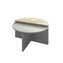 Hanah Home Dolunay Juego de Mesas de Centro Gris y Travertino